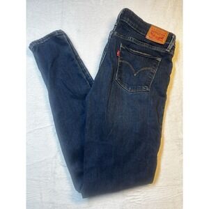 Levi's 711 Skinny Jeans Women's Size 28 Medium Wash‎ Irregular 32 Length